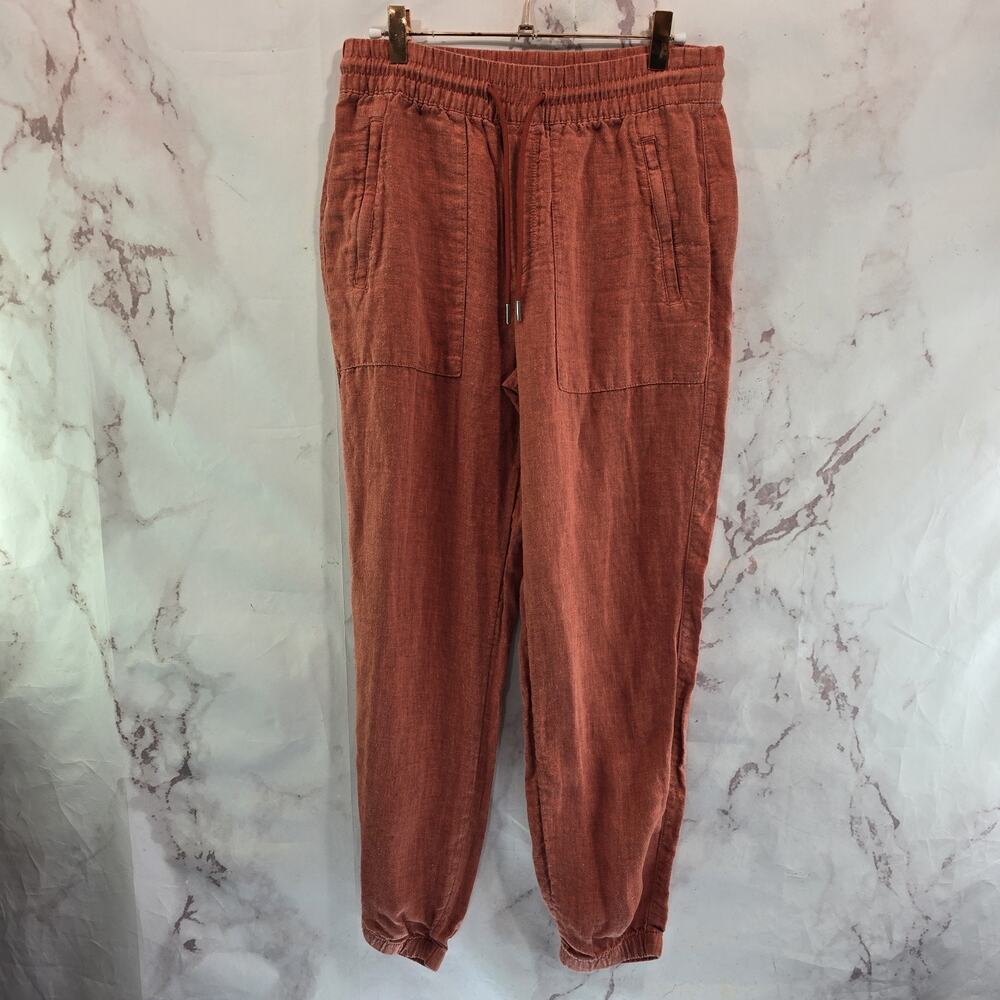 Athleta Pants Womens 2 X 28 Linen Orange Retreat Persimmon Cabo Jogger Crop